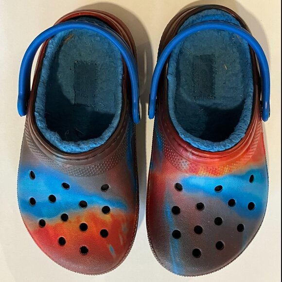 fleece Lined Crocs clogs size c 10 little kid - Picture 1 of 4